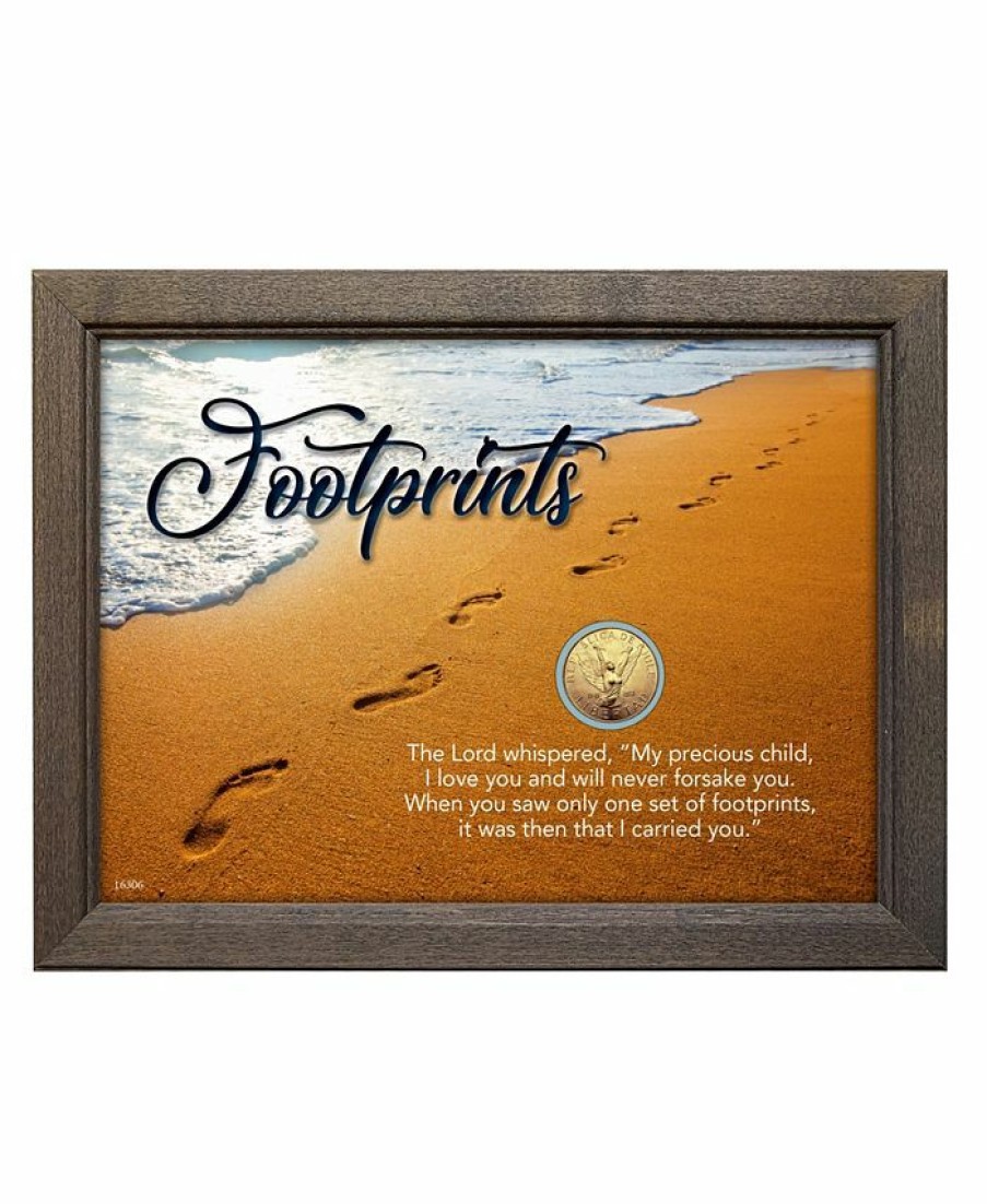 Misc_Gifts * | American Coin Treasures Footprints With Angel Coin With Frame