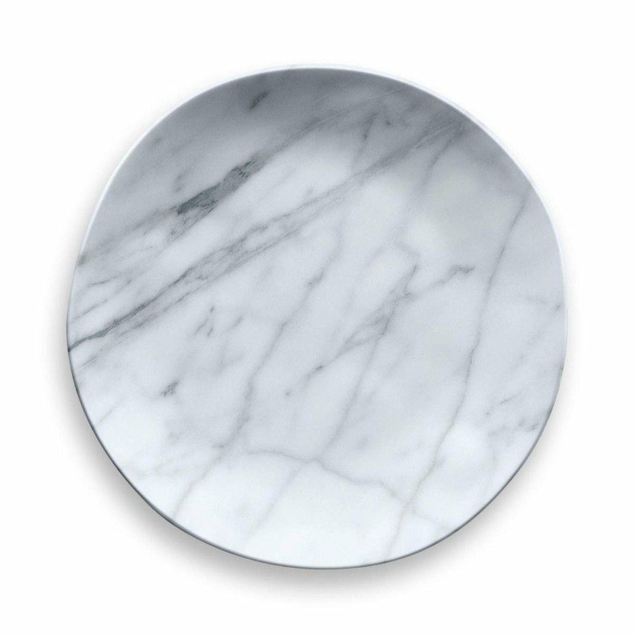 Glassware & Tabletop * | Tarhong Melamine Tabletop 10.5 Round Dinner Plate | Carrara Marble