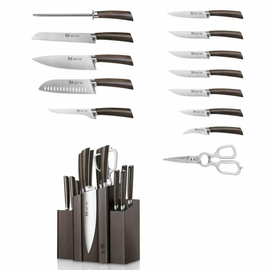 Knives * | Cangshan Cutlery Cangshan A Series Denali 14-Piece Magnetic Knife Block Set