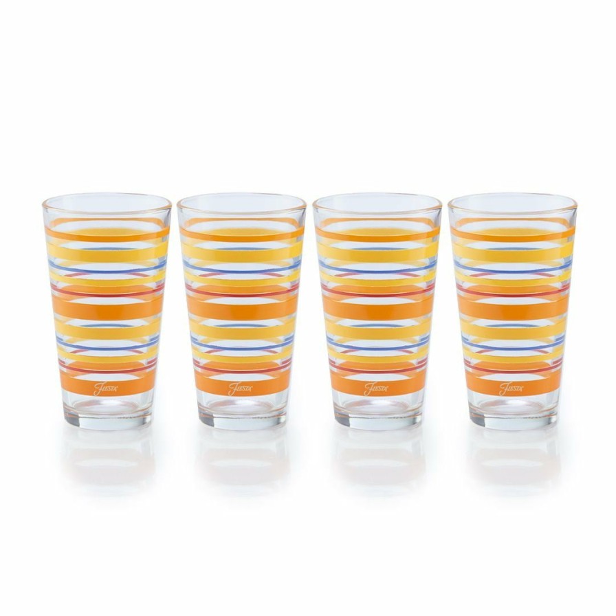 Glassware & Tabletop * | Fiesta 16Oz Cooler Glassware (Set Of 4) | Sienna Sunset