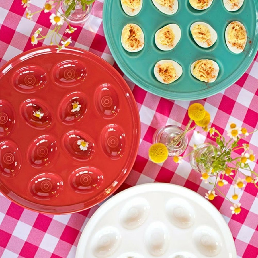 Glassware & Tabletop * | Fiesta Egg Plate/Tray | Scarlet