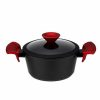 Kitchen * | Hamilton Beach 2.5 Quart Dutch Oven With Soft Touch Handles Black