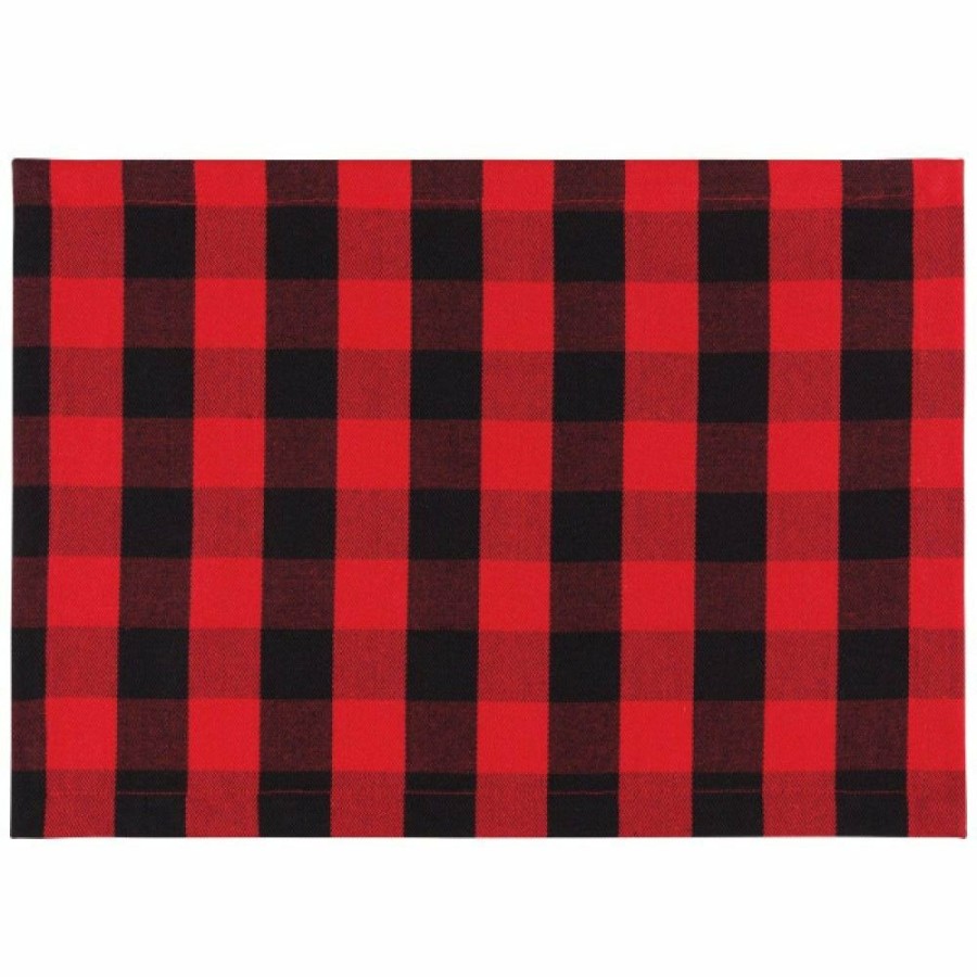 Glassware & Tabletop * | Danica Brands Now Designs By Danica Second Spin 13 X 20 Placemats (Set Of 4) | Buffalo Check