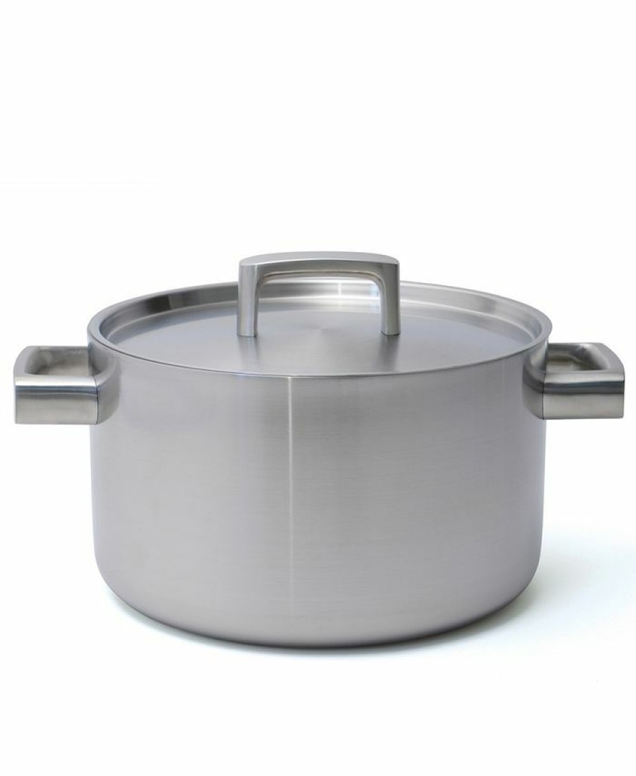 Kitchen * | Berghoff Ron 10 Stainless Steel Covered Stockpot Silver