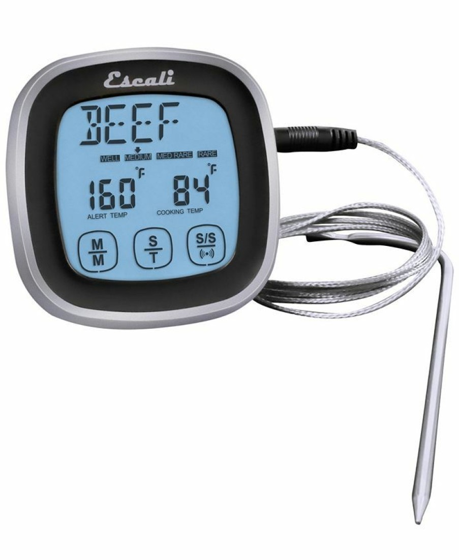 Kitchen * | Escali Corp Touch Screen Thermometer And Timer Black