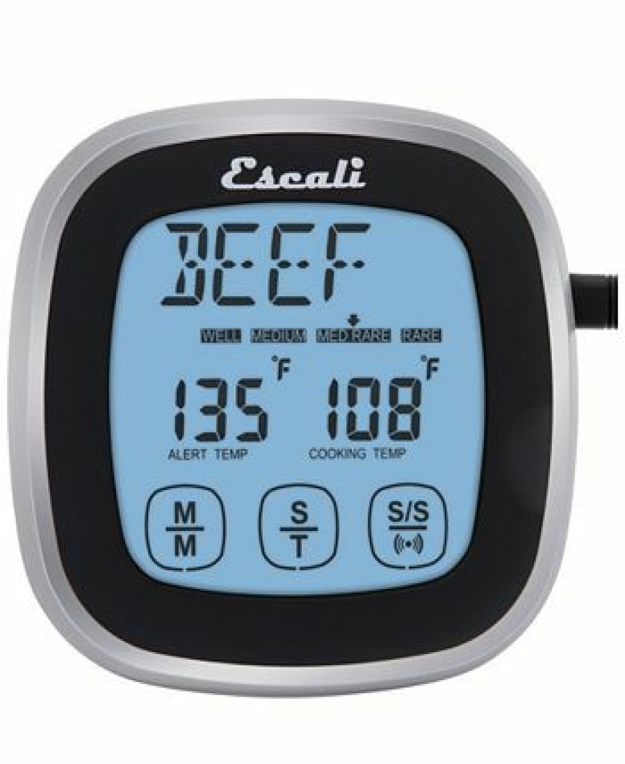 Kitchen * | Escali Corp Touch Screen Thermometer And Timer Black