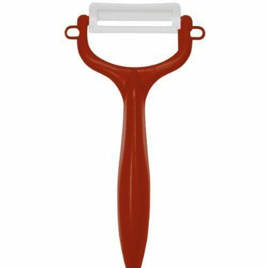 Cooks' Tools * | Kyocera Ceramic Vegetable Peeler Red