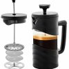 Kitchen * | Ovente French Press Coffee Tea Expresso Maker, 12 Oz Black