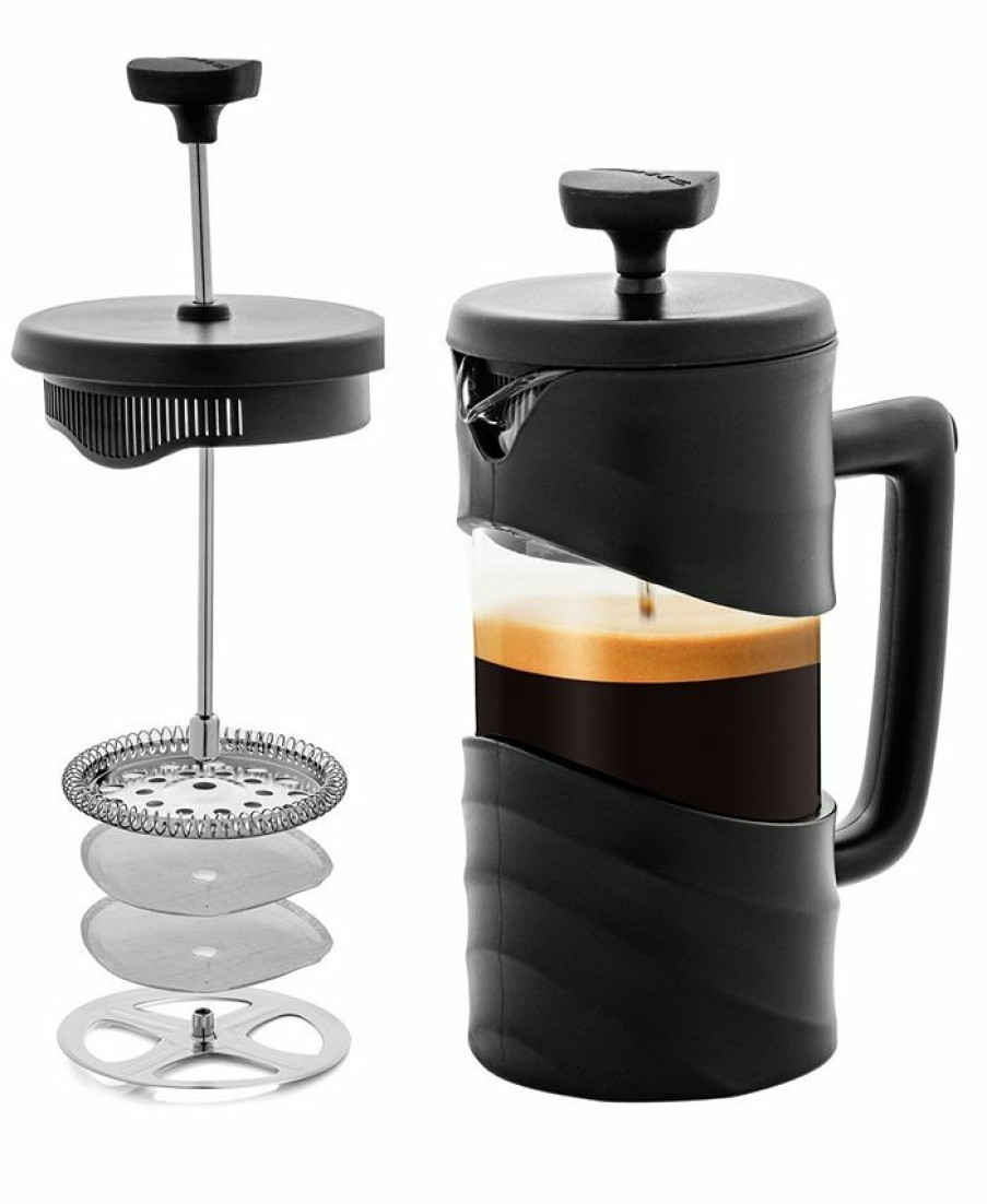 Kitchen * | Ovente French Press Coffee Tea Expresso Maker, 12 Oz Black