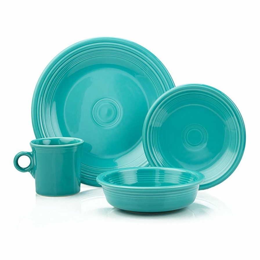 Glassware & Tabletop * | Fiesta 16-Piece Classic Dinnerware Set | Turquoise