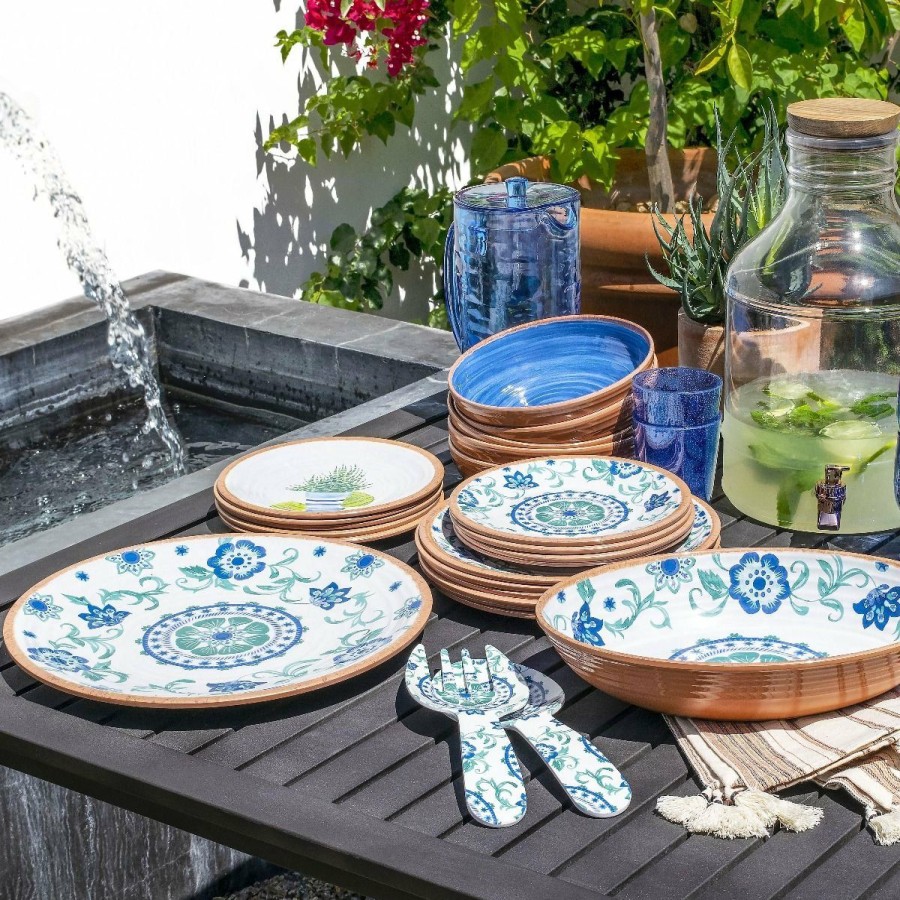 Glassware & Tabletop * | Tarhong Melamine Tabletop Servers | Rio Turquoise Floral