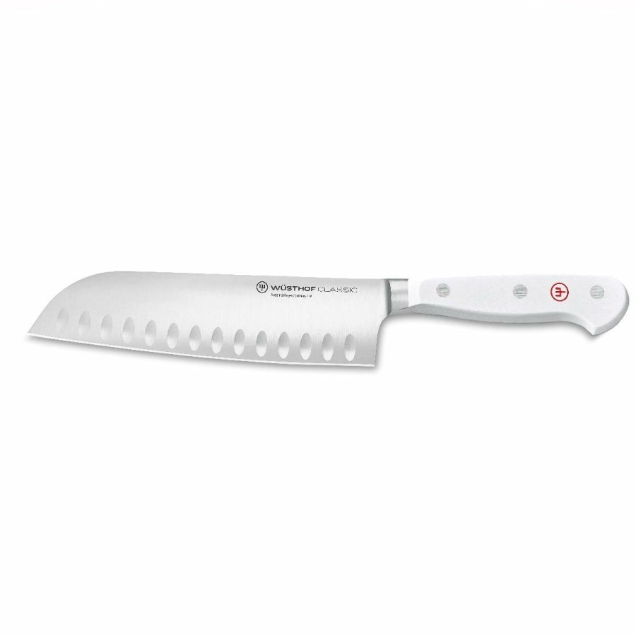 Knives * | Wusthof Cutlery Wusthof Classic White 7 Santoku Knife | Hollow Edge