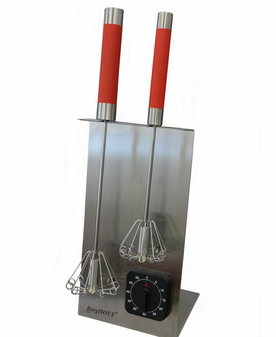 Kitchen * | Berghoff 16.5 18/10 Stainless Steel Whisk And Timer Set Red