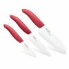 Knives * | Kyocera Revolution Red & White Ceramic 3-Piece Knife Set