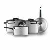 Kitchen * | Berghoff Gem Cookware Set With Downdraft Handles, 7 Pieces Silver-Tone