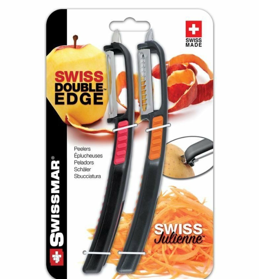 Cooks' Tools * | Swissmar Straight Double-Edge Peeler Set