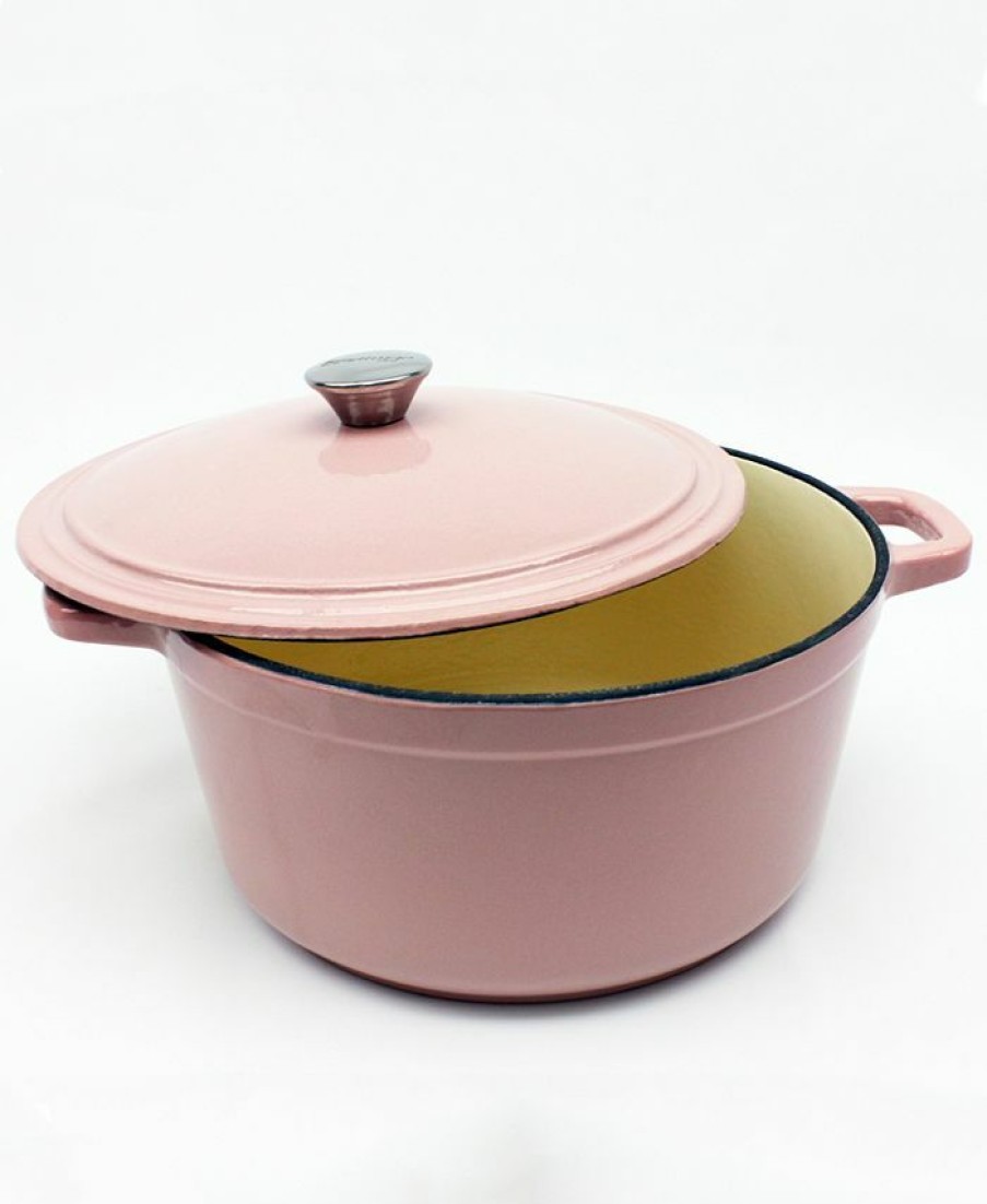 Kitchen * | Berghoff Cast Iron 7 Qt Round Covered Stockpot Pink