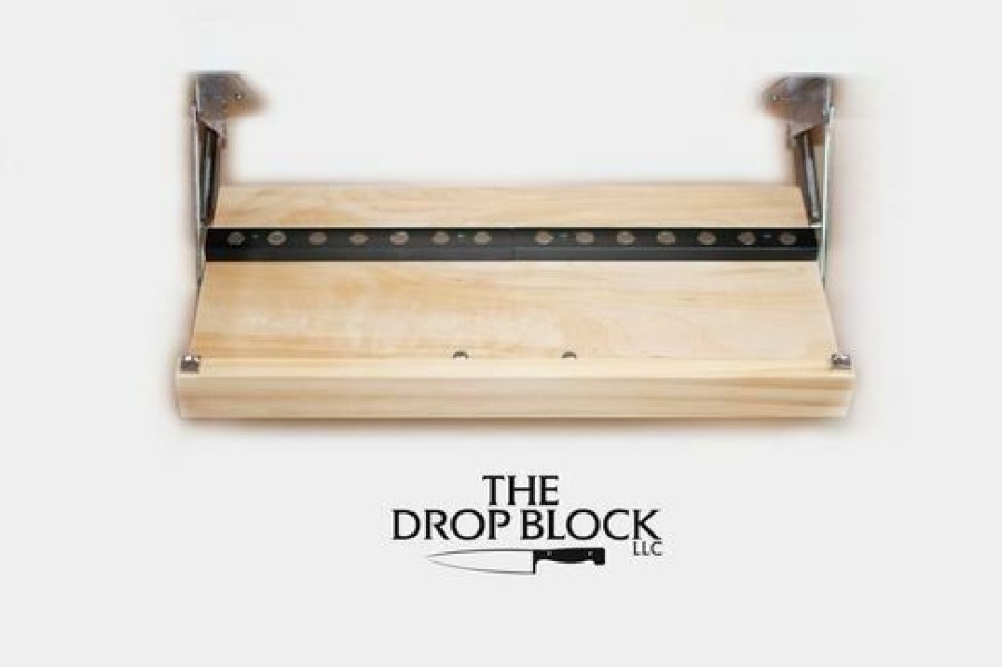 Knives * | Drop Block Under Cabinet Knife Storage Rack Large