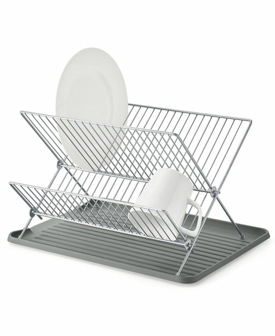 Kitchen * | Martha Stewart Collection Pace Saver Dish Rack, Created For Macy'S Gray