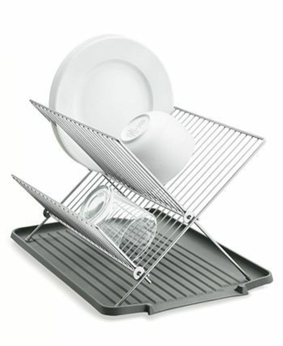 Kitchen * | Martha Stewart Collection Pace Saver Dish Rack, Created For Macy'S Gray