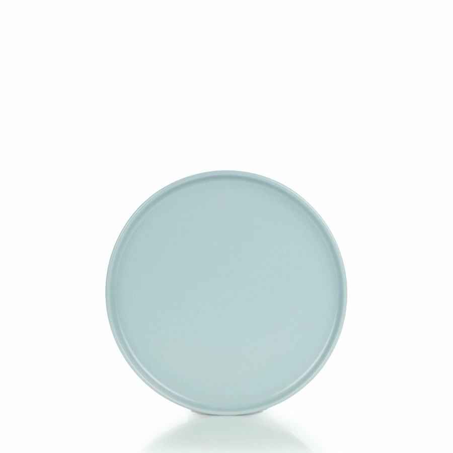 Glassware & Tabletop * | Everything Kitchens Modern Flat 8 Lunch Plates (Set Of 4) | Dusty Blue