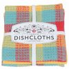 Glassware & Tabletop * | Danica Brands Now Designs By Danica Check Dishcloths (Set Of 3) | Lemon