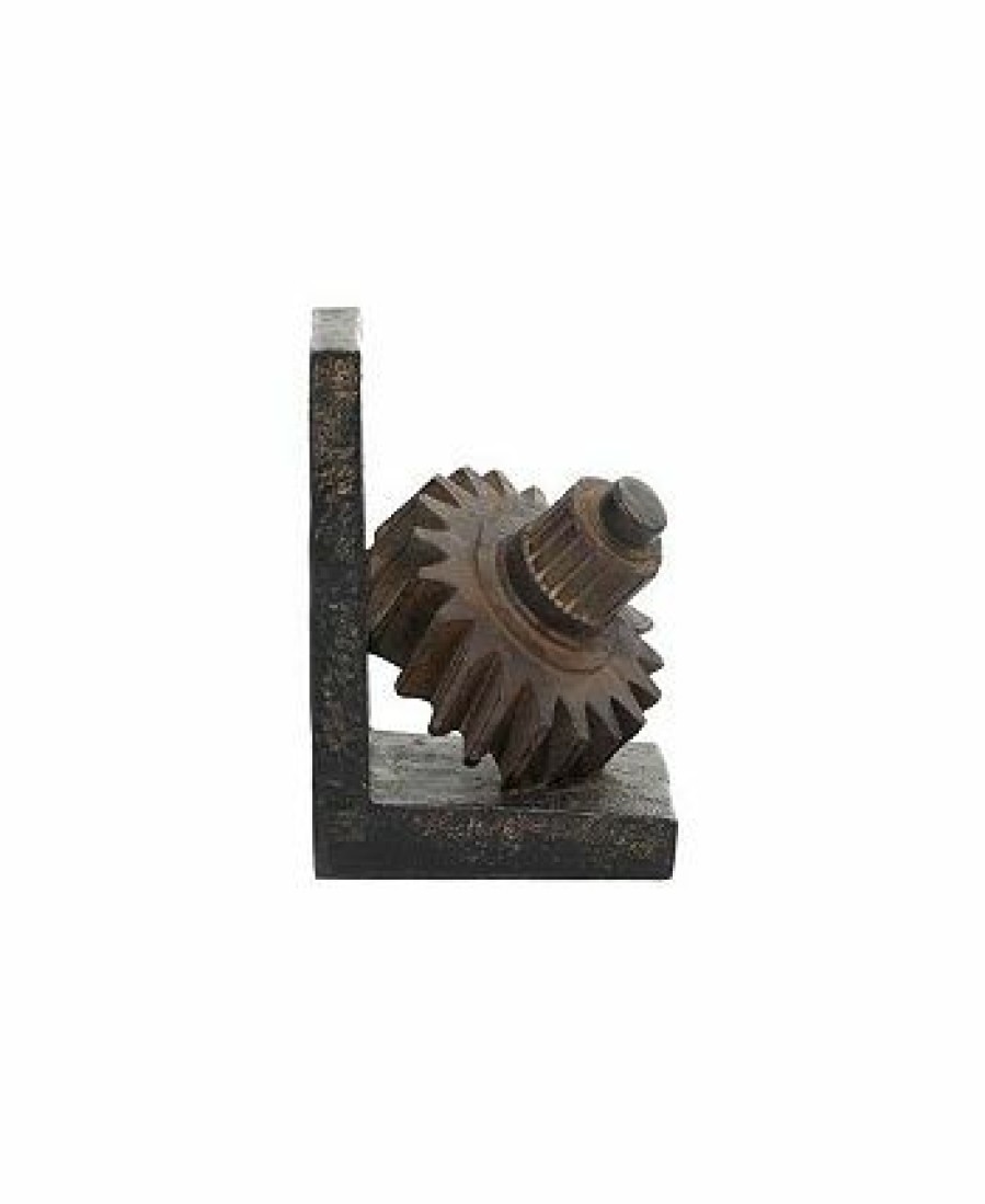 Misc_Gifts * | Rosemary Lane Industrial Gear Bookends, Set Of 2 Brown