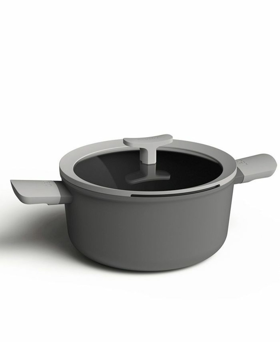 Kitchen * | Berghoff Leo Collection Nonstick 4.6-Qt. Covered Stockpot Gray