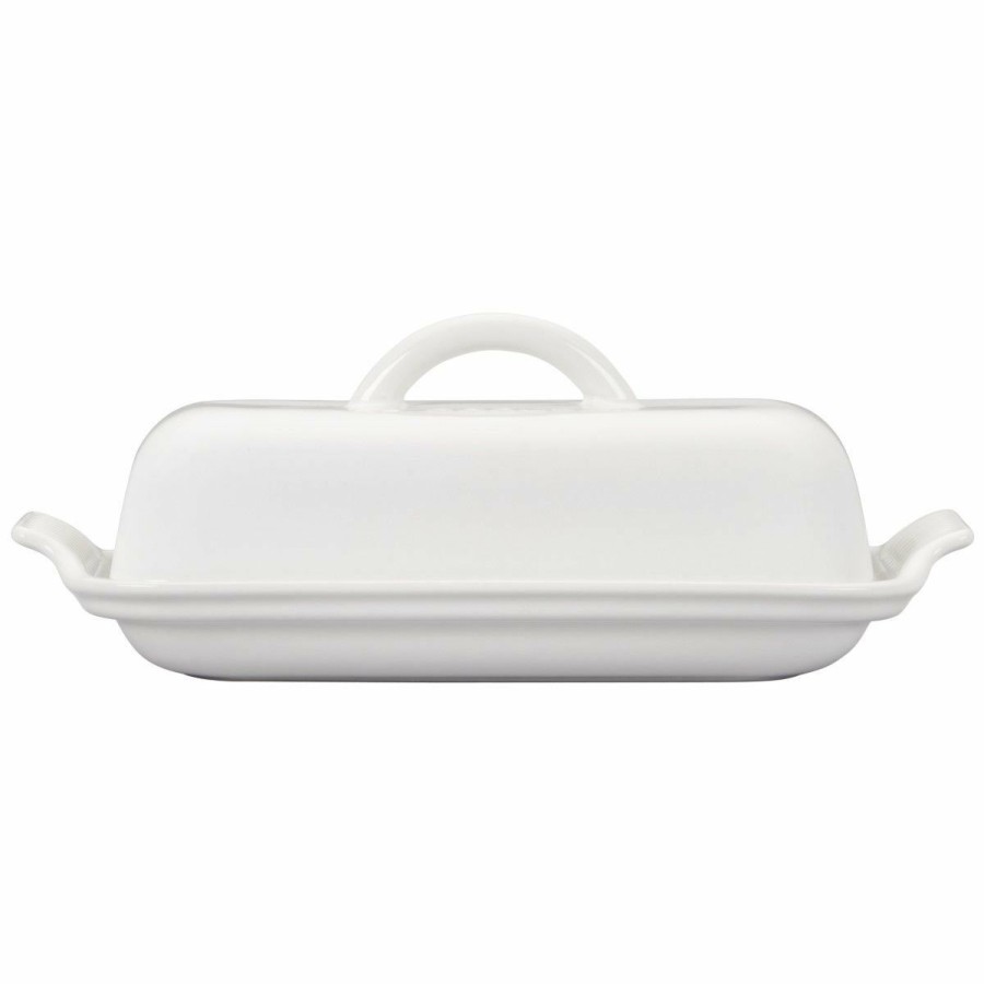 Glassware & Tabletop * | Le Creuset Heritage Butter Dish | White