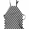 Kitchen * | Ambesonne Checkers Game Apron Red