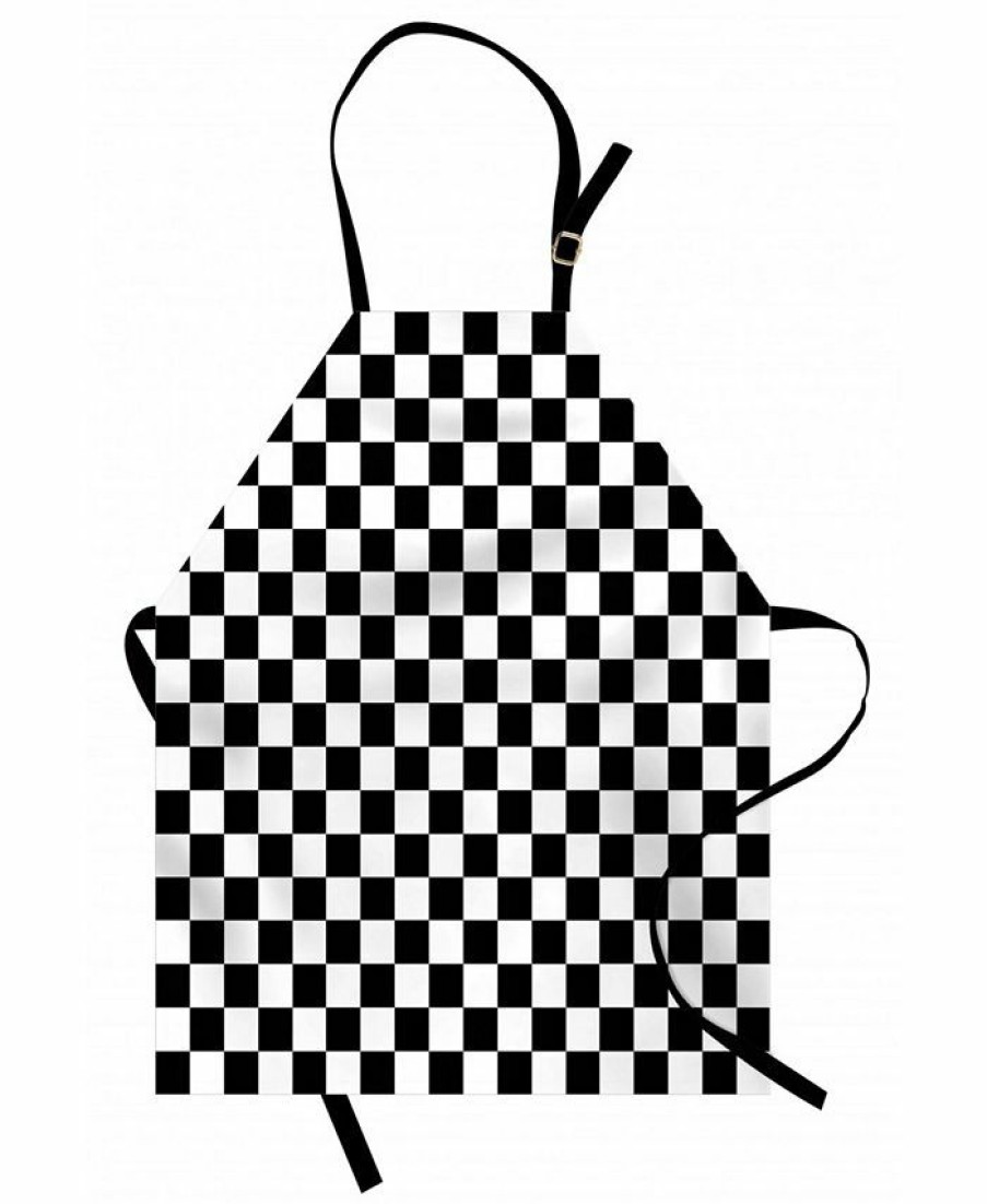 Kitchen * | Ambesonne Checkers Game Apron Red