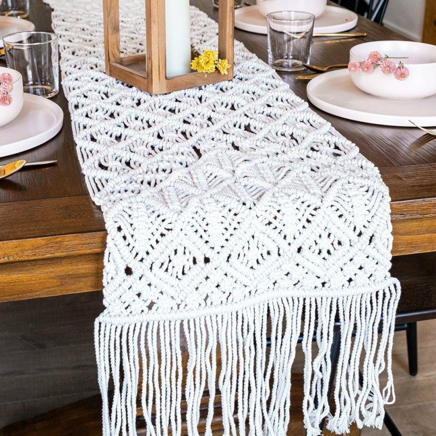 Glassware & Tabletop * | Everything Kitchens 13 X 66 Macrame Table Runner | Arlo