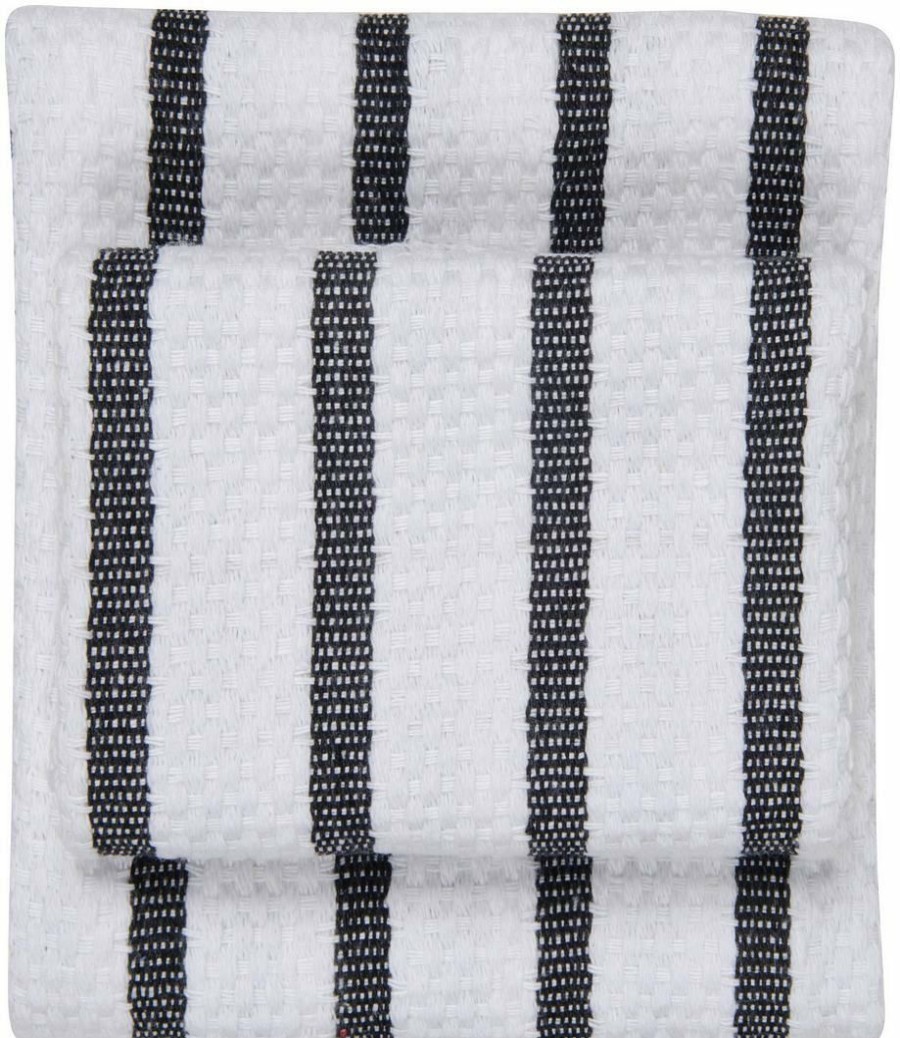 Glassware & Tabletop * | Danica Brands Now Designs By Danica Basketweave Dishtowel | Black