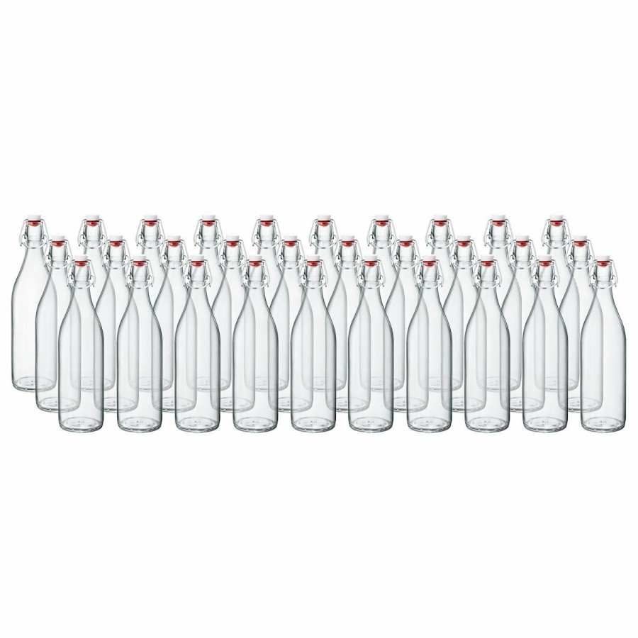 Glassware & Tabletop * | Bormioli Rocco 33.75Oz Swing Top Giara Glass Bottles Clear | 30-Pack