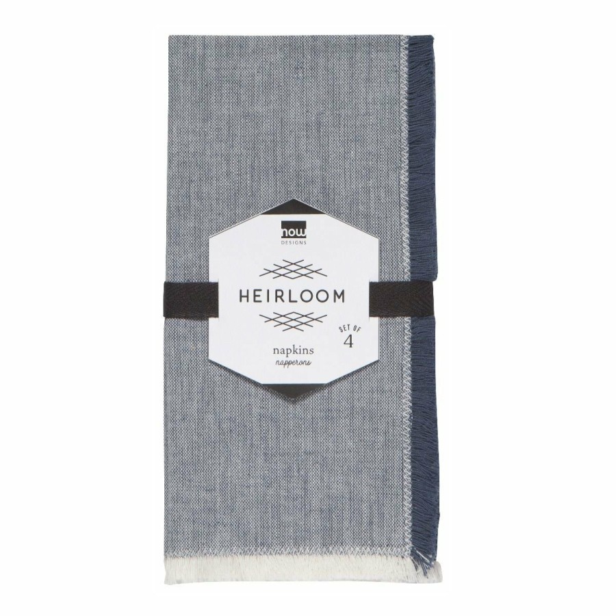 Glassware & Tabletop * | Danica Brands Danica Heirloom 18 Chambray Napkins (Set Of 4) | Midnight