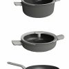 Kitchen * | Berghoff Leo 3 Piece Non-Stick Cookware Set Gray