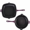 Kitchen * | Berghoff Neo Cast Iron 11 Grill Pan And 10 Fry Pan, Set Of 2 Purple