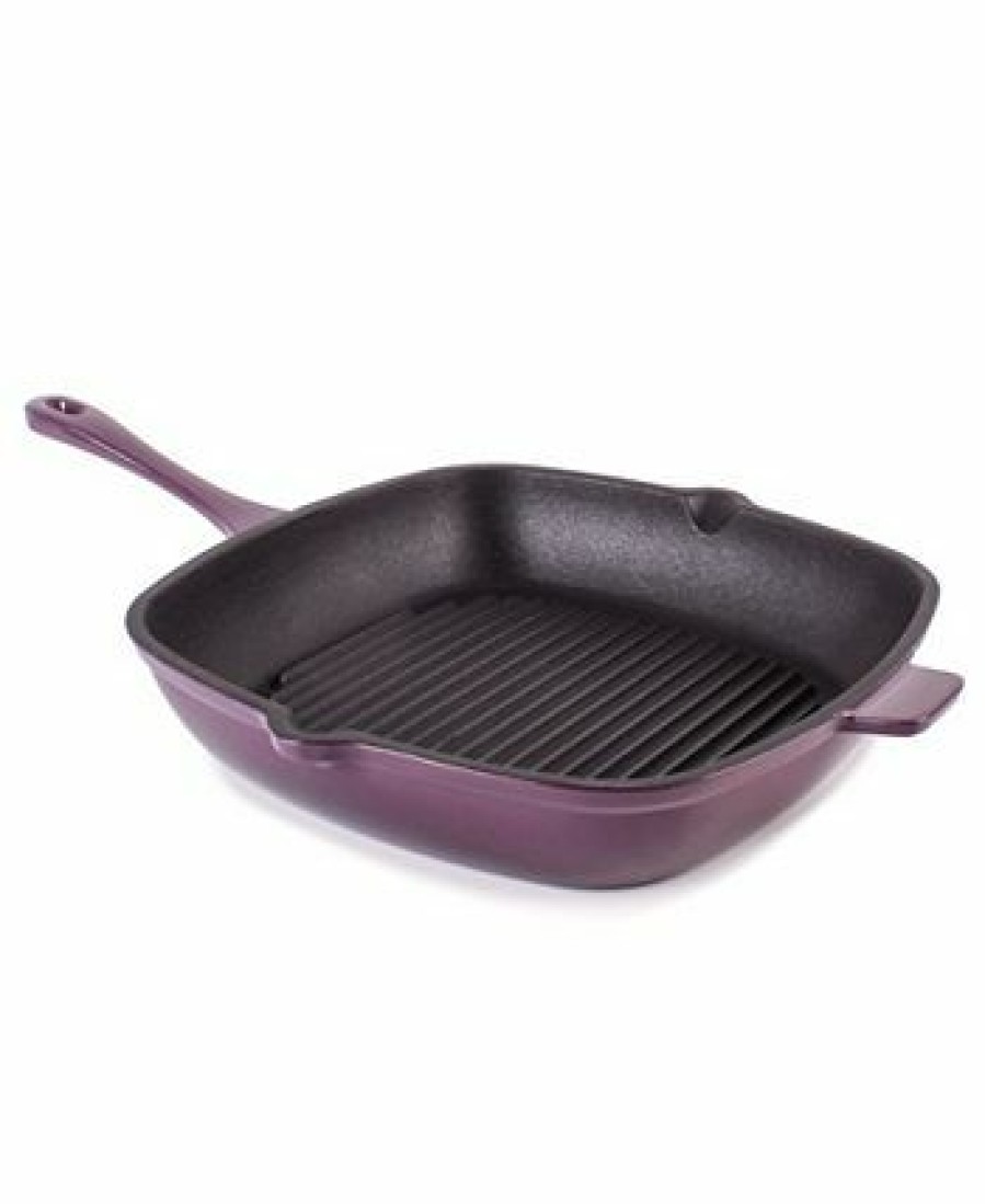 Kitchen * | Berghoff Neo Cast Iron 11 Grill Pan And 10 Fry Pan, Set Of 2 Purple