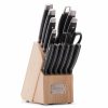 Kitchen * | Hampton Forge Signature Continental 15-Pc. Cutlery Set Black