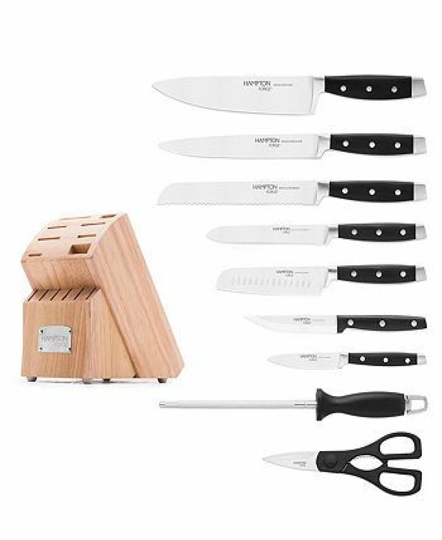 Kitchen * | Hampton Forge Signature Continental 15-Pc. Cutlery Set Black