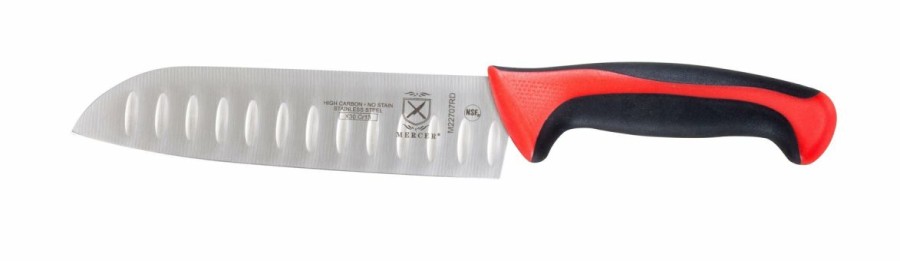 Knives * | Mercer Cutlery Millennia 7 Santoku Knife Red