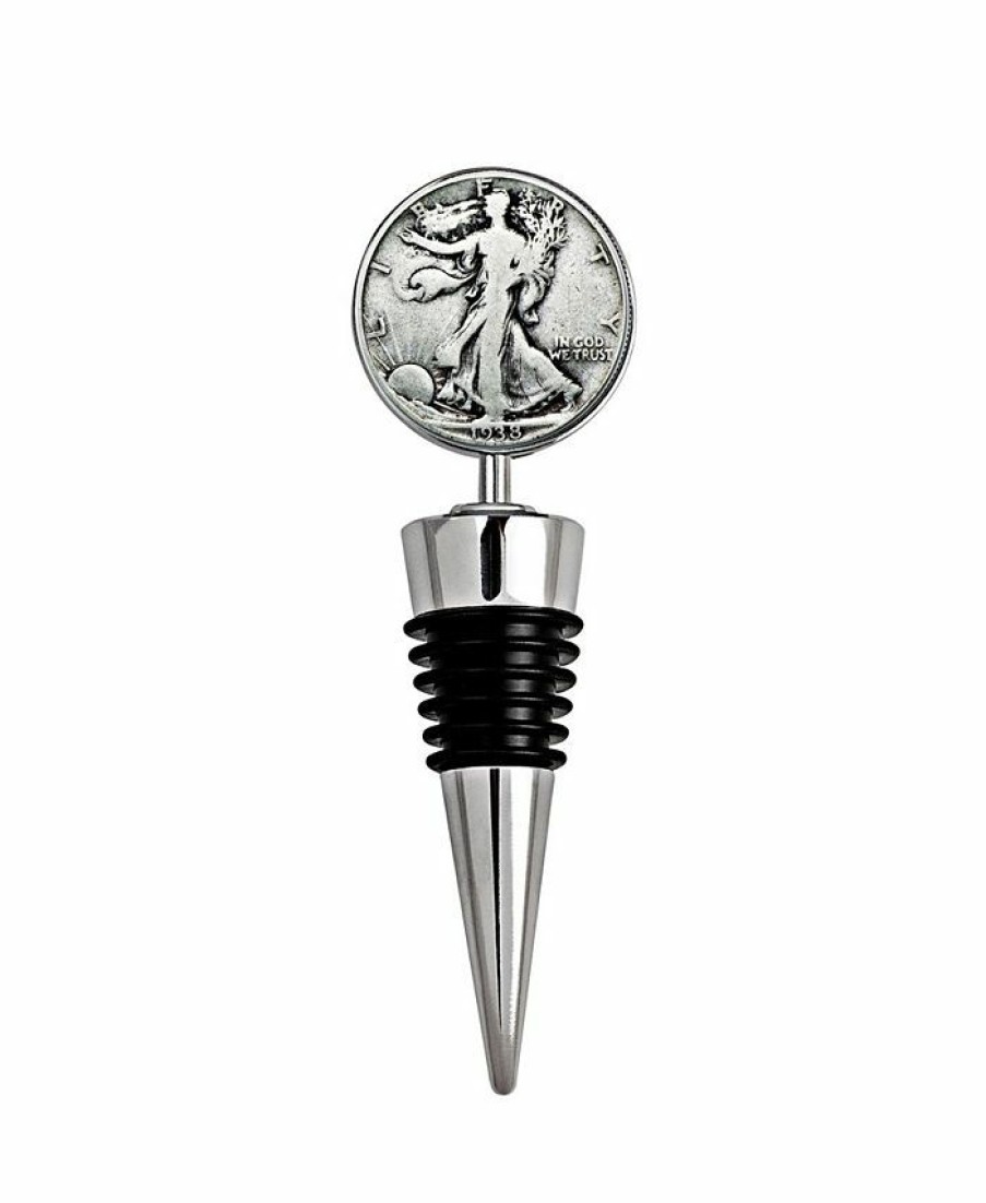 Misc_Gifts * | American Coin Treasures Silver Walking Liberty Half Dollar Coin Wine Stopper Multi