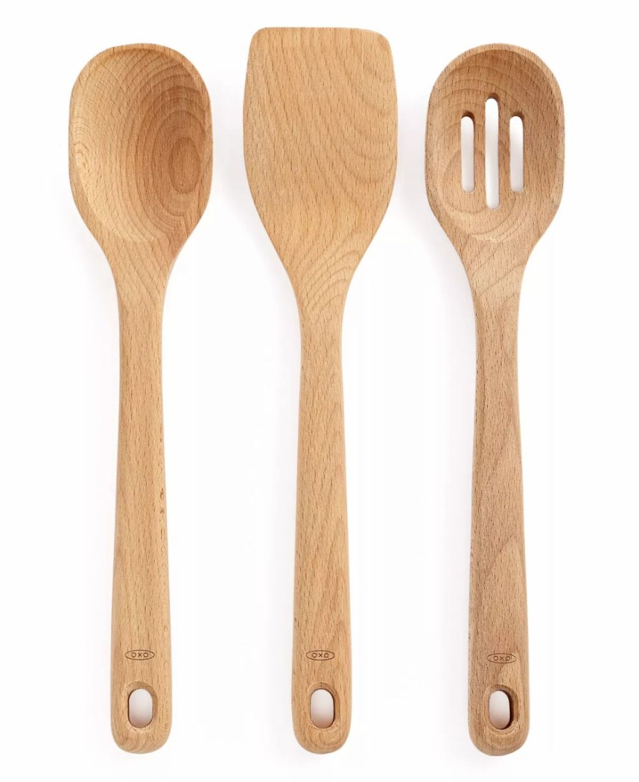 Kitchen * | Oxo 3 Piece Wooden Kitchen Utensils Set