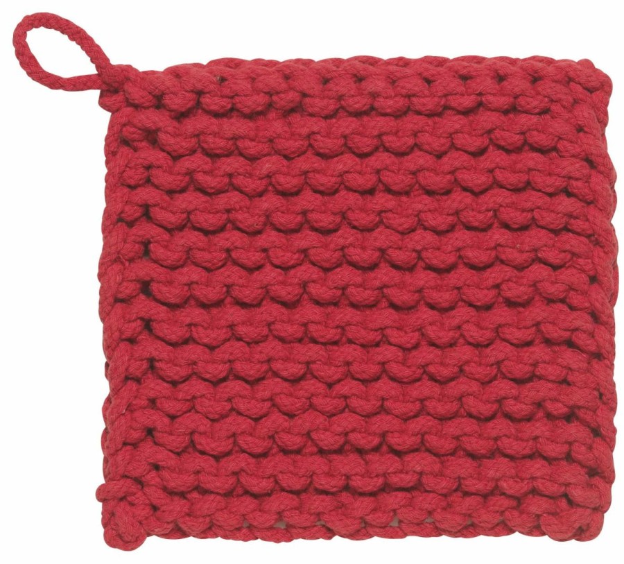 Glassware & Tabletop * | Danica Brands Danica Heirloom Crochet Potholder | Red