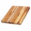 Knives * | Teakhaus Edge Grain Carving Board W/Hand Grip (Rectangle) | 20 X 15 X 1.5