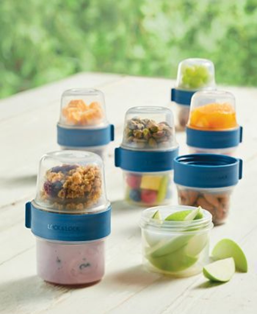 Kitchen * | Lock N Lock Easy Essentials Twist Two Way Food Storage Container Set, 12-Piece, Clear