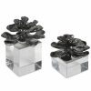 Misc_Gifts * | Uttermost Indian Lotus Metallic Silver Flowers, Set Of 2