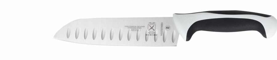 Knives * | Mercer Cutlery Mercer Millennia 7 Santoku (White)