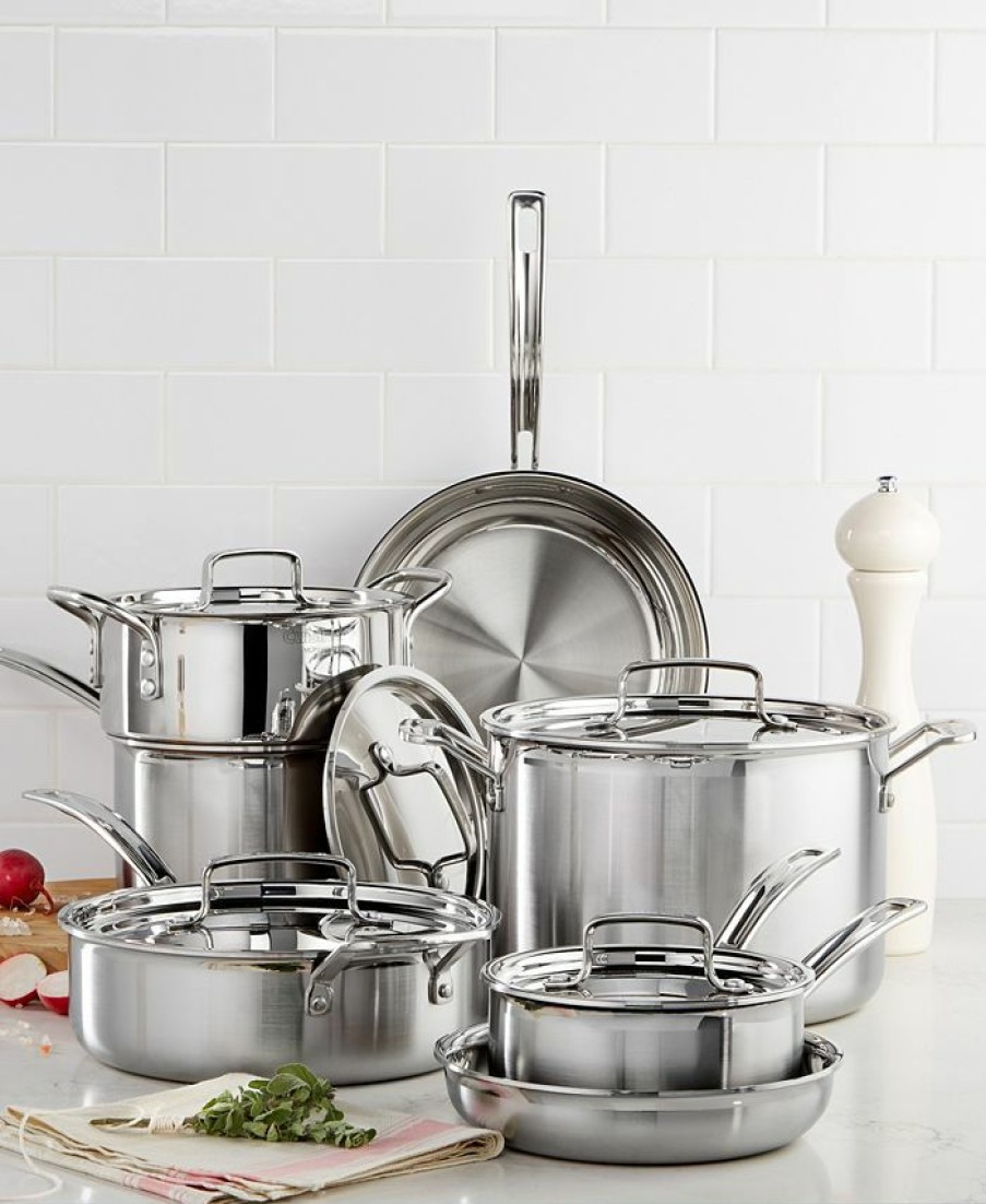 Kitchen * | Cuisinart Multiclad Pro Tri-Ply 12 Piece Cookware Set Stainless Steel