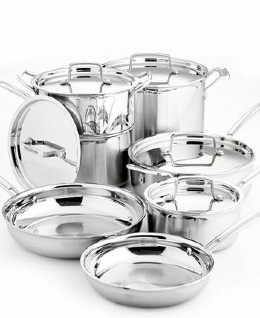 Kitchen * | Cuisinart Multiclad Pro Tri-Ply 12 Piece Cookware Set Stainless Steel